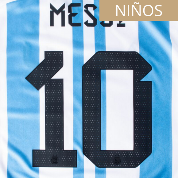 ARGENTINA ESTAMPADO 2022-23 MESSI 10 LOCAL NIÑOS