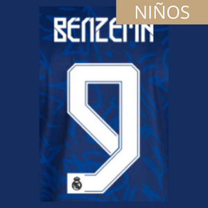 REAL MADRID ESTAMPADO BENZEMA 9 VISITA NIÑOS