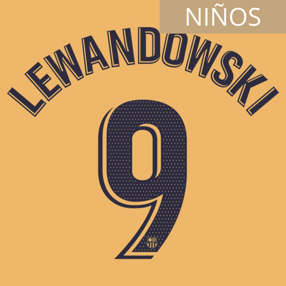 FC BARCELONA ESTAMPADO 2022-23 LEWANDOWSKI 9 VISITA NIÑOS