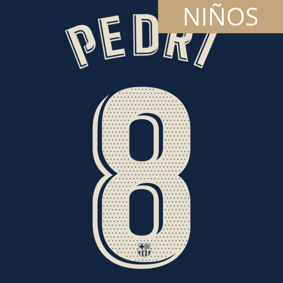 FC BARCELONA ESTAMPADO 2022-23 PEDRI 8 LOCAL NIÑOS