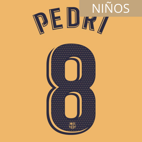 FC BARCELONA ESTAMPADO 2022-23 PEDRI 8 VISITA NIÑOS