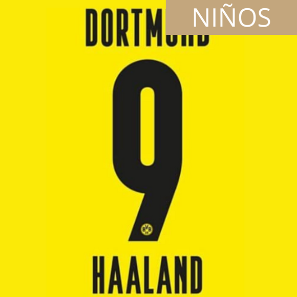 BORUSSIA DORTMUND ESTAMPADO 2021-22 HAALAND 9 LOCAL NIÑOS