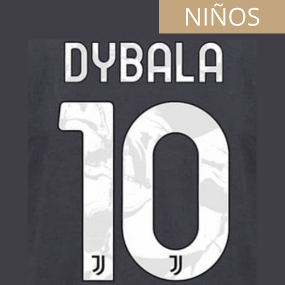 JUVENTUS ESTAMPADO 2021-22 DYBALA 10 VISITA NIÑOS
