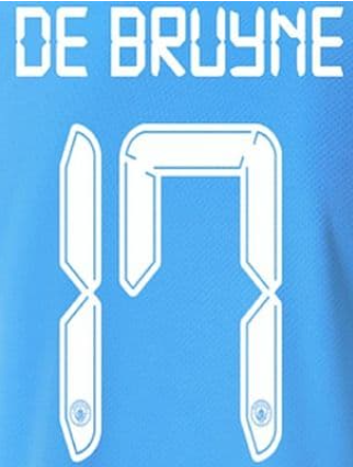 MANCHESTER CITY ESTAMPADO 2021-22 DE BRUYNE 17 COPA LOCAL