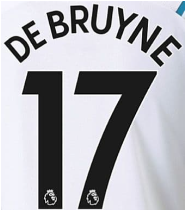 MANCHESTER CITY ESTAMPADO DE BRUYNE 17 VISITA