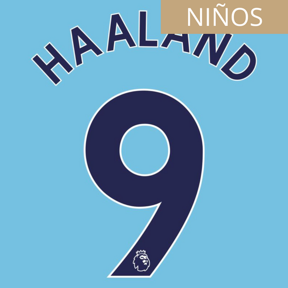 MANCHESTER CITY ESTAMPADO 2022-23 HAALAND 9 LOCAL NIÑOS