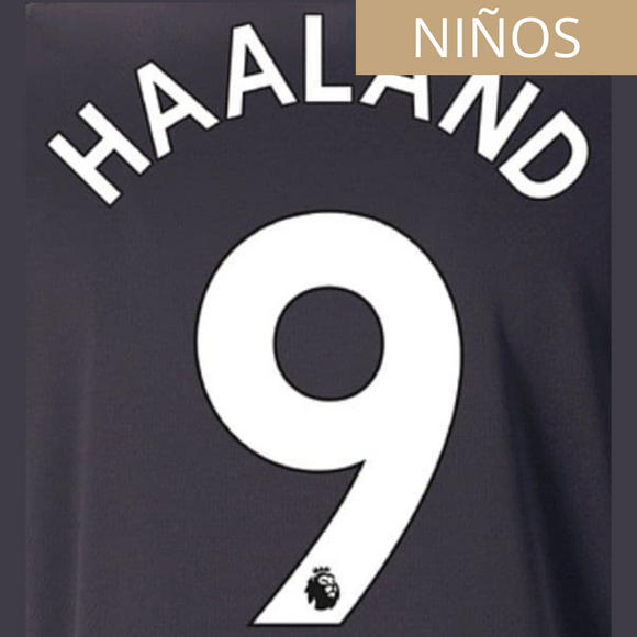MANCHESTER CITY ESTAMPADO 2022-23 HAALAND 9 VISITA NIÑOS