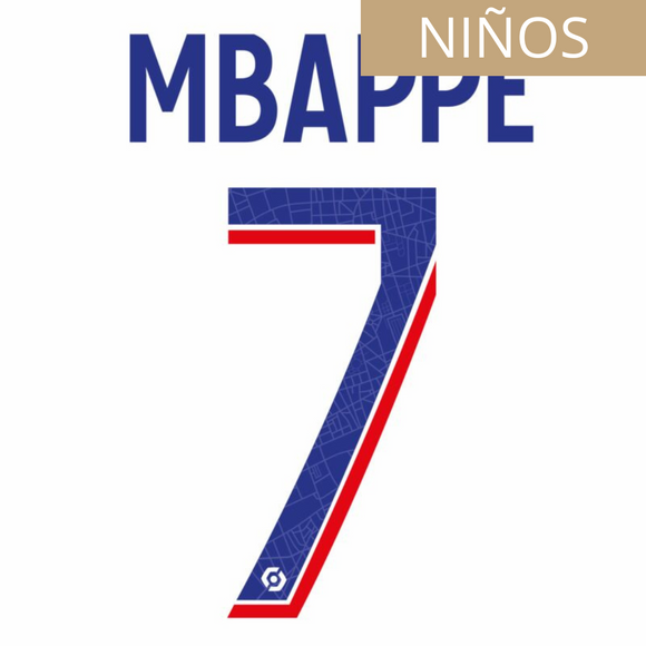 PSG PARIS SAINT GERMAIN ESTAMPADO 2022-23 MBAPPE 7 TERCERA NIÑOS