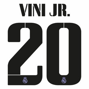 REAL MADRID ESTAMPADO 2022-23 VINI JR. 20 LOCAL Y VISITA