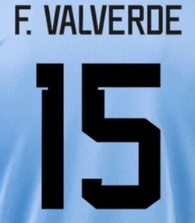 URUGUAY ESTAMPADO 2022-23 F. VALVERDE 15 LOCAL Y VISITA
