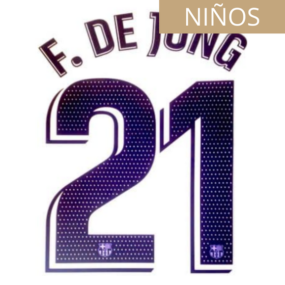 FC BARCELONA ESTAMPADO F. DE JONG 21 VISITA NIÑOS