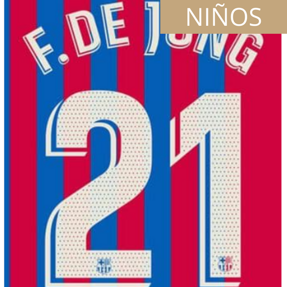 FC BARCELONA ESTAMPADO F. DE JONG 21 LOCAL NIÑOS