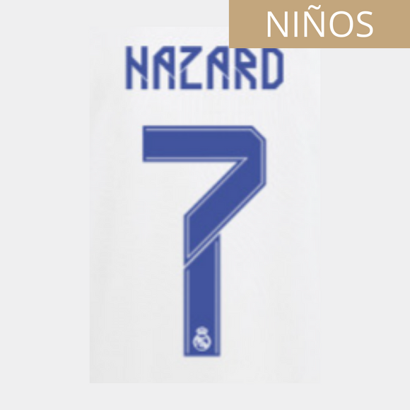 REAL MADRID ESTAMPADO HAZARD 7 LOCAL NIÑOS
