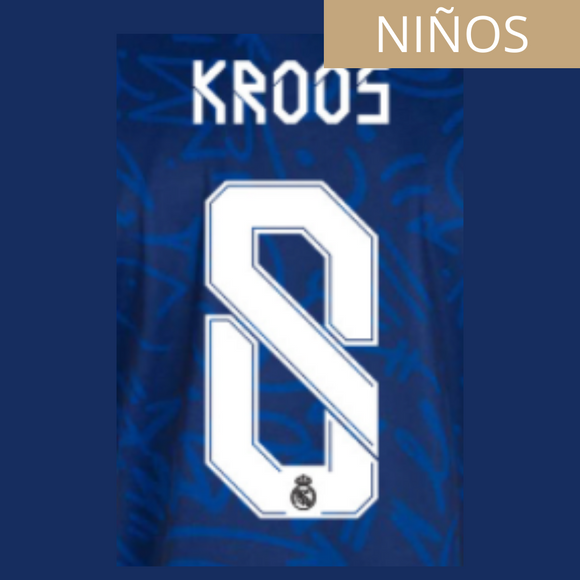 REAL MADRID ESTAMPADO KROOS 8 VISITA NIÑOS