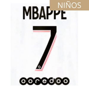 PSG PARIS SAINT GERMAIN ESTAMPADO 2021-22 MBAPPE 7 VISITA NIÑOS