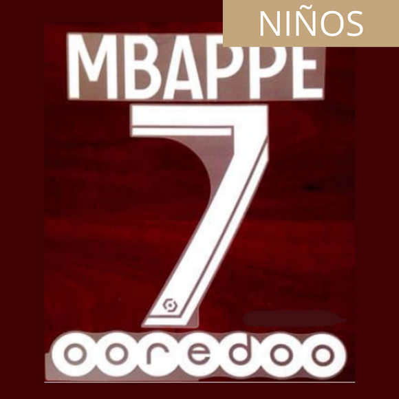 PSG PARIS SAINT GERMAIN ESTAMPADO 2021-22 MBAPPE 7 LOCAL NIÑOS
