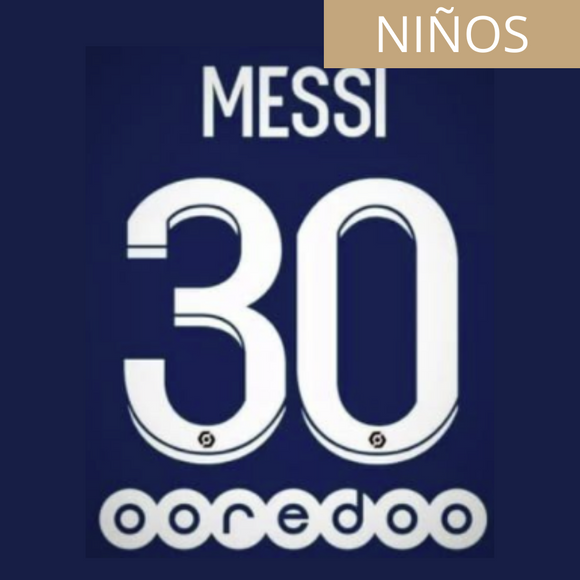 PSG PARIS SAINT GERMAIN ESTAMPADO 2021-22 MESSI 30 LOCAL NIÑOS
