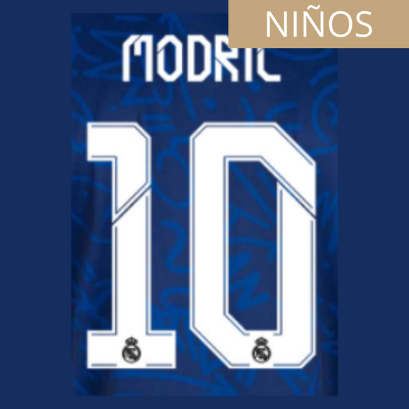 REAL MADRID ESTAMPADO MODRIC 10 VISITA NIÑOS