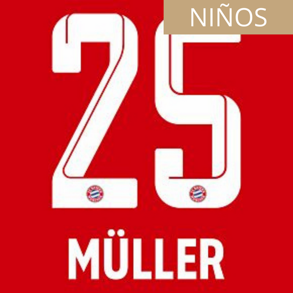 BAYERN MUNICH ESTAMPADO MULLER 25 LOCAL NIÑOS