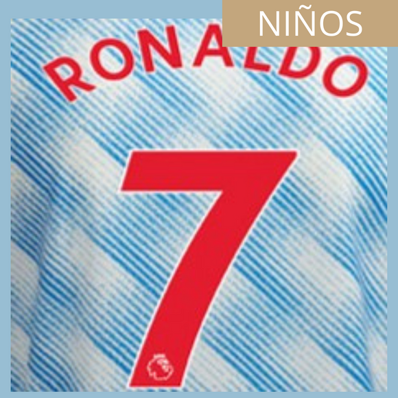 MANCHESTER UNITED ESTAMPADO RONALDO 7 VISITA NIÑOS