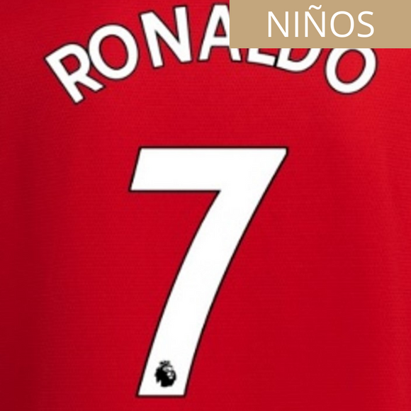 MANCHESTER UNITED ESTAMPADO RONALDO 7 LOCAL NIÑOS
